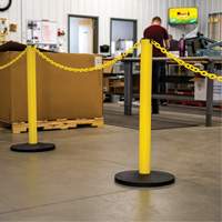 Industrial Stanchion Kit with Plastic Chain, 37" High, Red Fastek