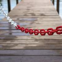 Bicolour Plastic Barrier Chain, Green/White Fastek