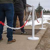 Bicolour Plastic Barrier Chain, Green/White Fastek