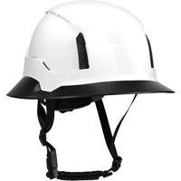Wide Clip-On Full Brim for RZRBack Climbing Helmet, White Fastek