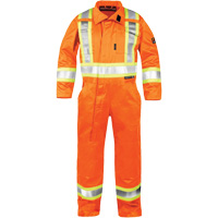 High-Visibility Fire-Resistant Coveralls, Size Small, Orange Fastek