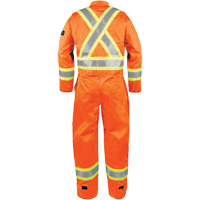 High-Visibility Fire-Resistant Coveralls, Size Small, Orange Fastek