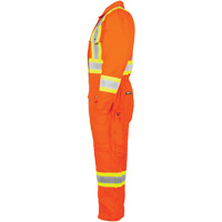 High-Visibility Lined Canvas Overalls, Small, High Visibility Orange Fastek
