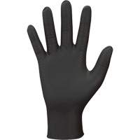 Gants jetables 709B PyraGrip, 7/Petit, Nitrile, 8 mils, Sans poudre, Noir Fastek