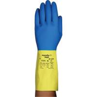 Alphatec&reg; 87-224 Chemical-Resistant Gloves, Size 7, 12.8" L, Neoprene/Rubber Latex, Cotton/Flock-Lined Inner Lining, 26.8-mil Fastek