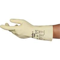 Gants naturels et l&eacute;gers AlphaTec 87-137, Taille 7, 11,8" lo, Latex de caoutchouc, 16 mils Fastek