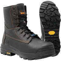 Metpro Flex Work Boots with Metguard, Leather, Size 4, Impermeable Fastek
