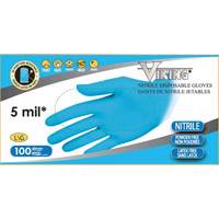 Gants jetables 34600, Petit, Nitrile, 5 mils, Sans poudre, Bleu Fastek