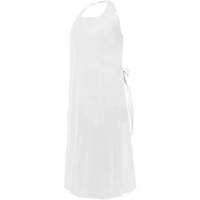 CoverMe Apron with Die-Cut Neck, Polyurethane, 45" L x 35" W, White Fastek