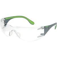 Adapt Lite Grey/Green Safety Glasses, Clear Lens, Anti-Fog/Anti-Scratch, ANSI Z87+/Meets/Exceeds CSA Z94.3 Fastek