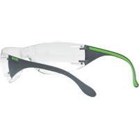 Adapt Lite Grey/Green Safety Glasses, Clear Lens, Anti-Fog/Anti-Scratch, ANSI Z87+/Meets/Exceeds CSA Z94.3 Fastek