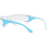 Adapt Lite Blue/White Safety Glasses, Clear Lens, Anti-Fog/Anti-Scratch, ANSI Z87+/Meets/Exceeds CSA Z94.3 Fastek