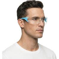 Adapt Lite Blue/White Safety Glasses, Clear Lens, Anti-Fog/Anti-Scratch, ANSI Z87+/Meets/Exceeds CSA Z94.3 Fastek