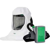 Respirateur T-Link avec casquette, tube de respiration, montage &agrave; la ceinture & APR motoris&eacute; PX5, Cagoule ample & visi&egrave;re, Pile Lithium-ion Fastek