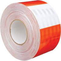 High Intensity Grade Flexible Work Zone Sheeting 382VHIP, 5" W x 150' L, Orange and White Fastek