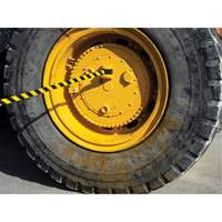 Syst&egrave;me de barri&egrave;re de s&eacute;curit&eacute; HAZLOK, Plastique, Fixation magn&eacute;tique, 30', Ruban Noir et jaune Fastek