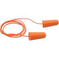 SEALTEC33 Orange Tapered PU Foam Disposable Earplugs, Corded, Bulk - Box, 33 dB NRR, One-Size Fastek