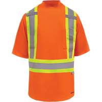T-shirt de s&eacute;curit&eacute; doubl&eacute; de bambou Viking, Polyester, Petit, Orange haute visibilit&eacute; Fastek