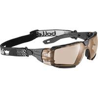 RUSH+ 2.0 XP M/L Safety Glasses with Black & Grey Frame, Copper Lens, Anti-Fog/Anti-Scratch, ANSI Z87+ Fastek