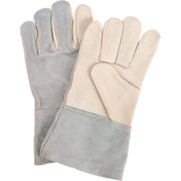 Standard-Duty Work Gloves, Large, Grain Cowhide Palm Fastek