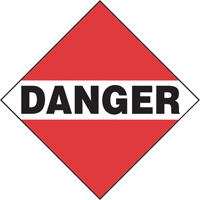Plaque-étiquette TMD danger chargement commun, Carton SJ391 | Fastek