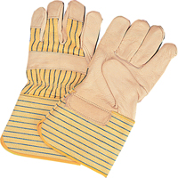 Standard-Duty Dry-Palm Fitters Gloves, Large, Grain Cowhide Palm, Cotton Inner Lining Fastek