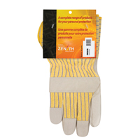 Standard-Duty Dry-Palm Fitters Gloves, Large, Grain Cowhide Palm, Cotton Inner Lining Fastek