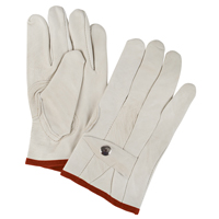 Standard-Duty Ropers Gloves, Small, Grain Cowhide Palm Fastek