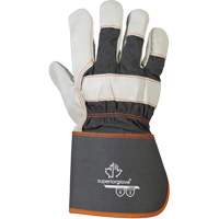 Endura&reg; Fitters Work Gloves, One Size, Grain Cowhide Palm, Cotton Inner Lining Fastek