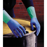 Protector™ Gloves, Size 6/Small/6.5, 13" L, Nitrile/Rubber Latex, Flock-Lined Inner Lining, 28-mil SN793 | Fastek