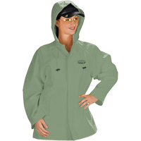 Hurricane Flame Retardant/Oil Resistant Rain Suits - Jacket, 4X-Large, Green Fastek