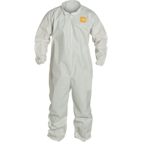 ProShield&reg; 60 Coveralls, Small, White, Microporous Fastek
