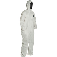 ProShield&reg; 60 Coveralls, Small, White, Microporous Fastek