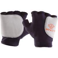 Palm/Side Fingerless Protection Gloves - Right, X-Small, Suede Palm, Slip-On Cuff Fastek