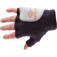 Palm/Side Fingerless Protection Gloves - Right, X-Small, Suede Palm, Slip-On Cuff Fastek