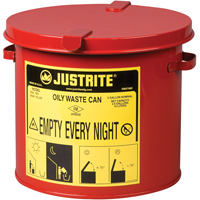 Oily Waste Cans, FM Approved/UL Listed, 2 US gal., Red SR356 | Fastek