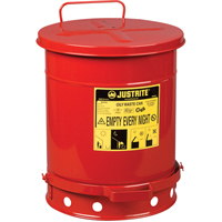 Oily Waste Cans, FM Approved/UL Listed, 10 US gal., Red SR358 | Fastek