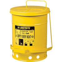 Oily Waste Cans, FM Approved/UL Listed, 6 US Gal., Yellow SR362 | Fastek