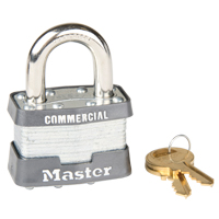 Pin Tumbler Padlock, Keyed Alike, Laminated Steel, 1-3/4" Width Fastek