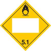 Plaque-&eacute;tiquette TMD oxidant, Vinyle adh&eacute;sif Fastek