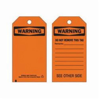 Self-Laminating Safety Tags, Polyester, 3" W x 5-3/4" H, English Fastek