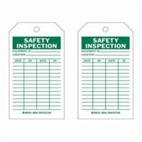 Safety Inspection Tags, Polyester, 4" W x 7" H, English Fastek