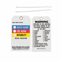 Right-To-Know Tags, Polyester, 3" W x 5-3/4" H, English Fastek