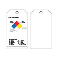 Right-To-Know Tags, Polyester, 3" W x 5-3/4" H, English Fastek