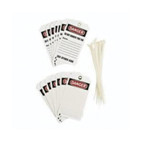 Self-Laminating Accident Prevention Tags, Polyester, 3" W x 5-3/4" H, English Fastek