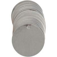 Blank Write-On Valve Tags, Stainless Steel, 2" dia Fastek