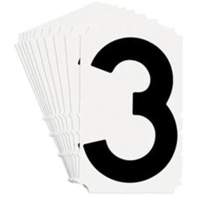 Quick-Align&reg; Individual Gothic Number and Letter Labels, 3, 4" H, Black Fastek