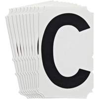 Quick-Align&reg; Individual Gothic Number and Letter Labels, C, 4" H, Black Fastek