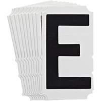 Quick-Align&reg; Individual Gothic Number and Letter Labels, E, 4" H, Black Fastek