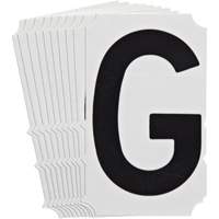 Quick-Align&reg; Individual Gothic Number and Letter Labels, G, 4" H, Black Fastek